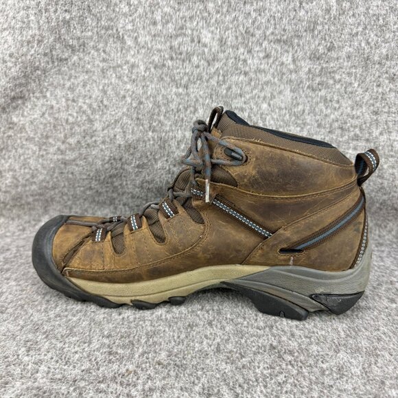 ✅ Men’s 12 Keen Targhee Brown Leather Hiking Boots Waterproof Keen-dry Cap-Toe - Picture 11 of 11